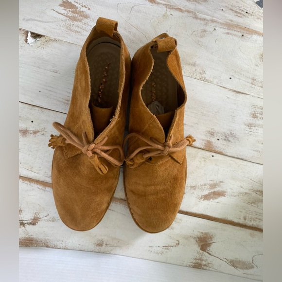 HUSH PUPPIES brown suede leather boots size 9 booties Cyra Catelyn EUC vintage - Picture 5 of 12
